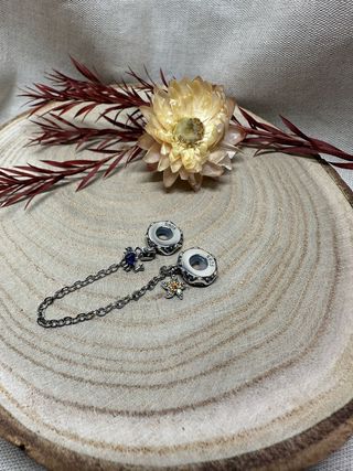 ✨ Cadena de Seguridad Marina Estrella y Cangrejo