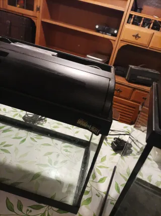 Due acquari in vetro e plastica in vendita