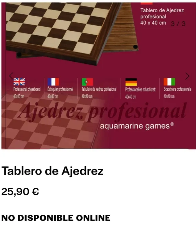 Ajedrez Profesional 40x40 y piezas plomadas