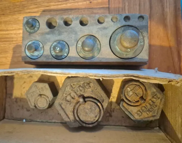 Lote Pesas Vintage Antiguas