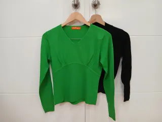 Lote 2 jerseys verde y negro Talla S