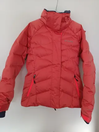 Chaqueta Columbia Plumas Mujer Roja