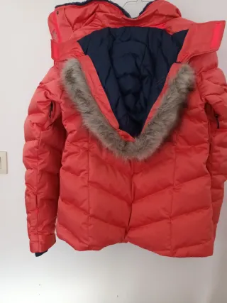 Chaqueta Columbia Plumas Mujer Roja