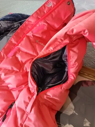 Chaqueta Columbia Plumas Mujer Roja