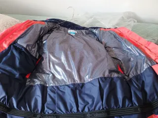 Chaqueta Columbia Plumas Mujer Roja