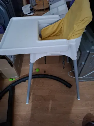 Trona bebé alta silla amarilla