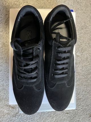 Zapatos tipo jogger Sparco de piel. Negros.