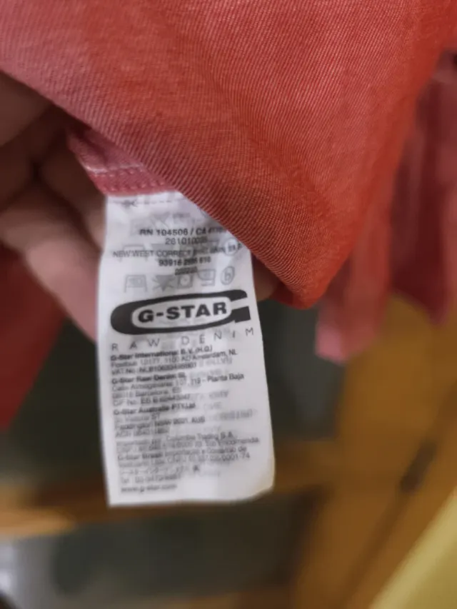 Camisa G-Star Roja Talla M