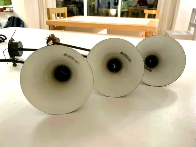 Lote 3 lámparas metal vintage