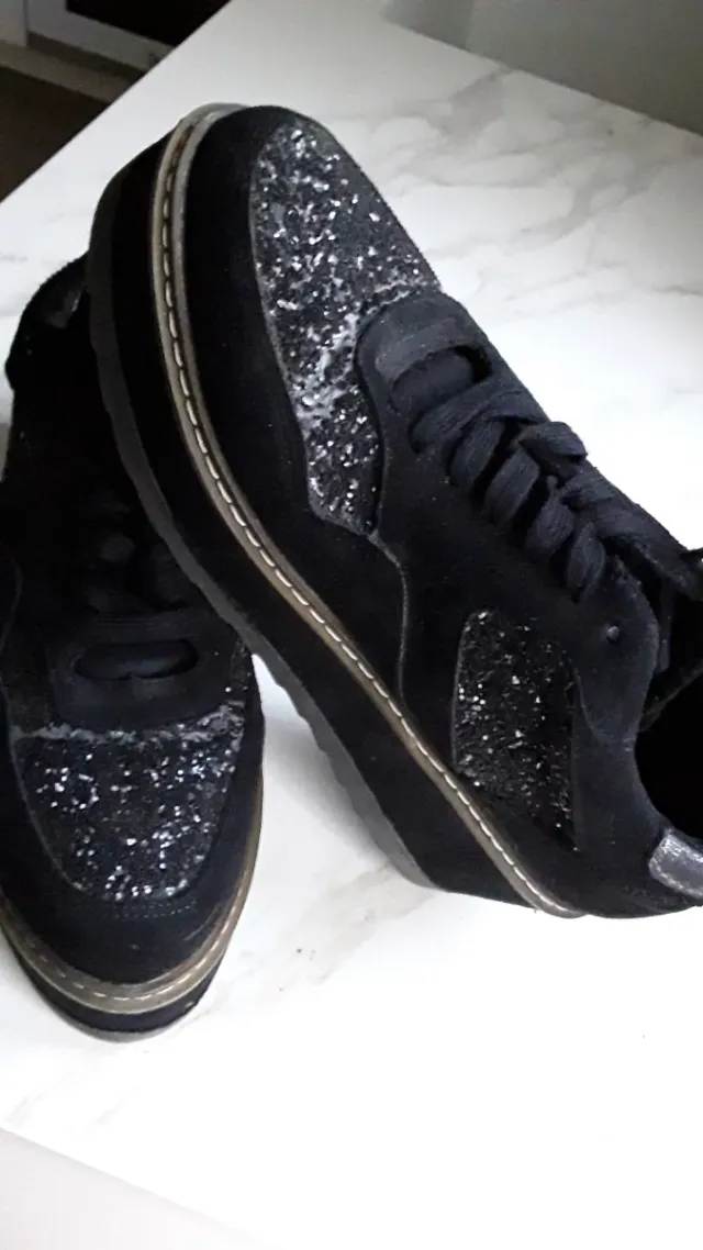 Zapatos negros mujer talla 39 con brillos