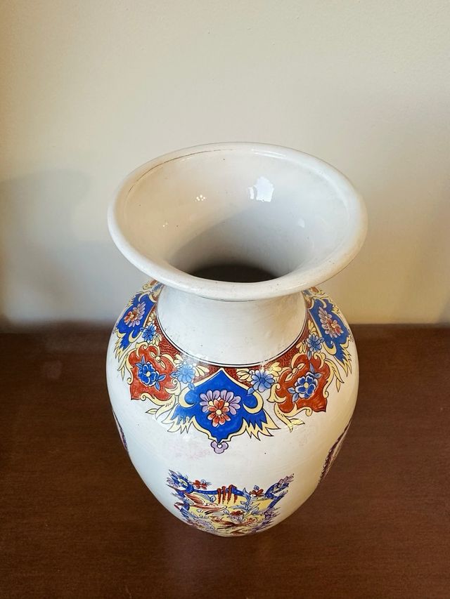 Vaso ceramica decorato stile orientale