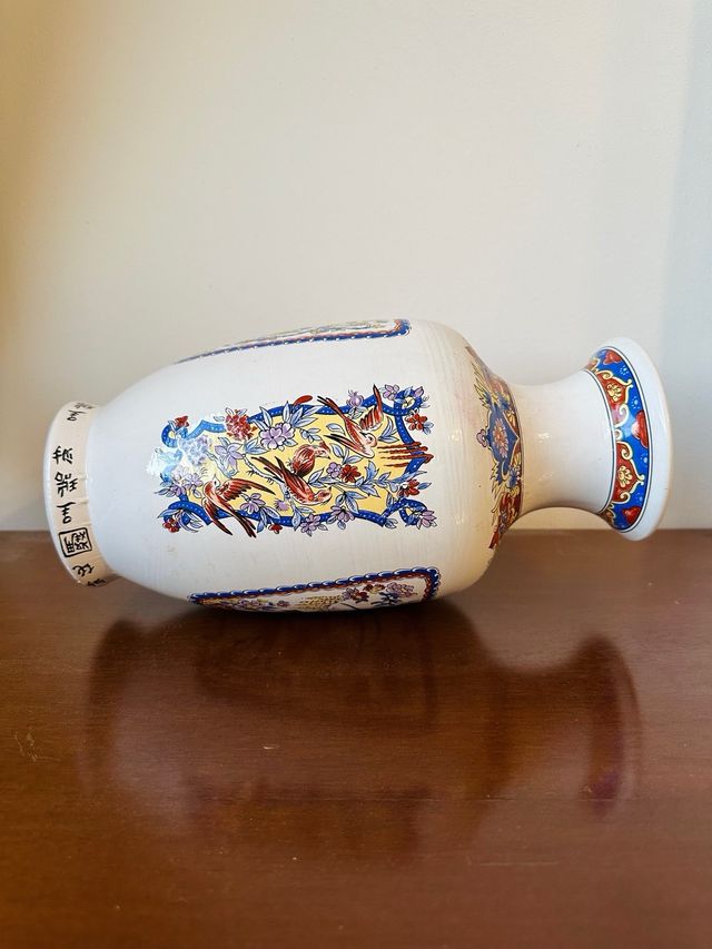 Vaso ceramica decorato stile orientale