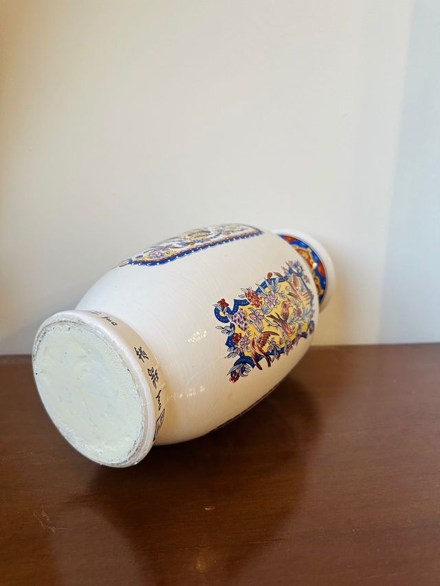 Vaso ceramica decorato stile orientale
