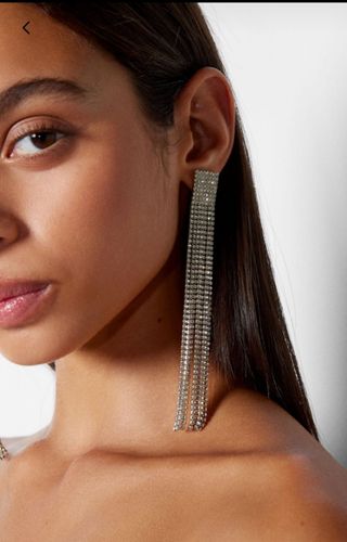 Pendientes Bershka largos brillante + Joyero REGAL