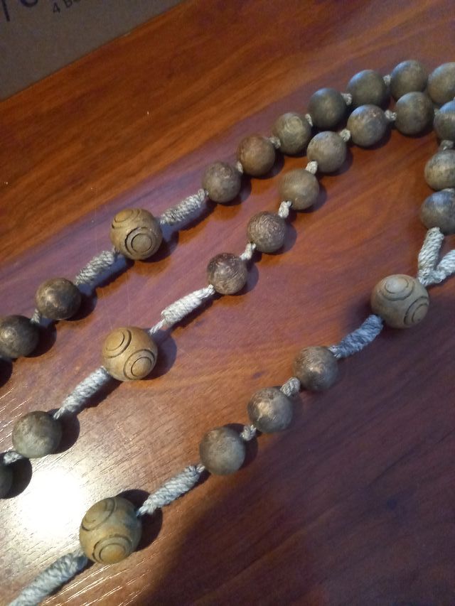 Rosario Grande Madera Antiguo