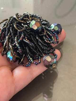 Spilla vintage perline e canottiglie anni '80