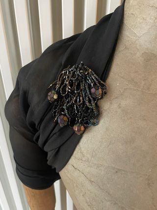 Spilla vintage perline e canottiglie anni '80