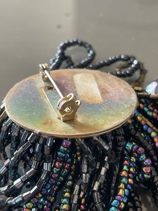 Spilla vintage perline e canottiglie anni '80