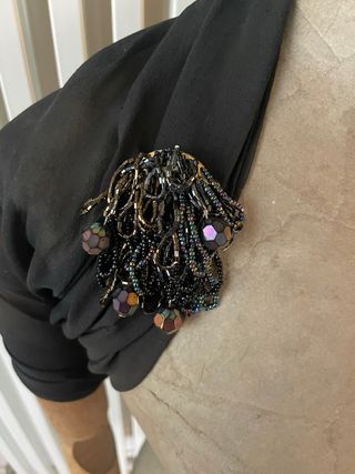 Spilla vintage perline e canottiglie anni '80