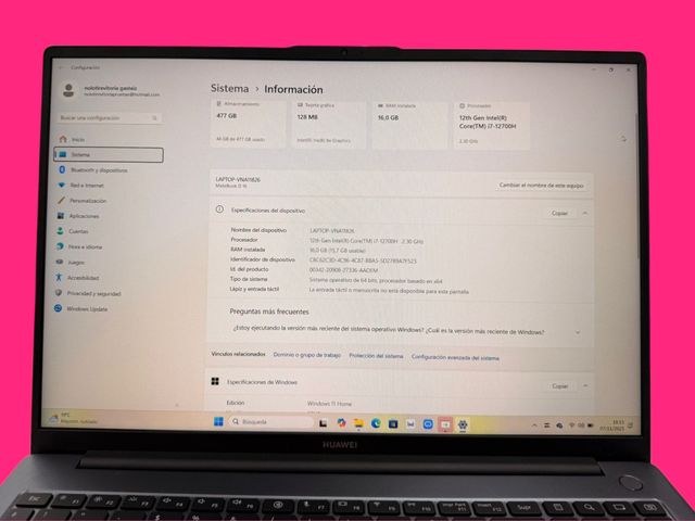 ORDENADOR PORTATIL HUAWEI MATEBOOK D16 RLEF-X