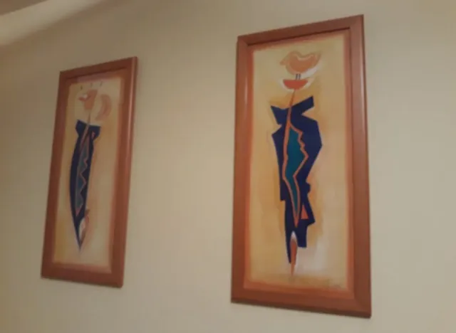 2 Cuadros Abstractos 50x90cm