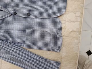 Chaqueta americana pata de gallo azul