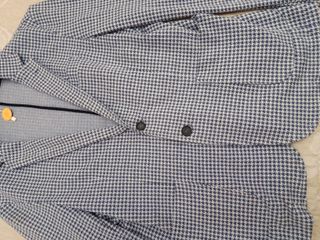 Chaqueta americana pata de gallo azul