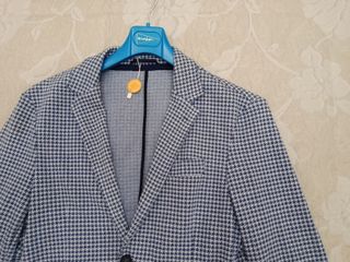Chaqueta americana pata de gallo azul