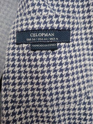 Chaqueta americana pata de gallo azul