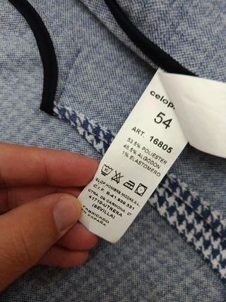 Chaqueta americana pata de gallo azul