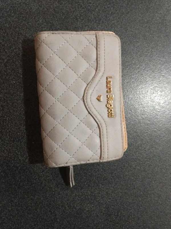 Portafoglio Laura Biagiotti Beige/Oro Trapuntato