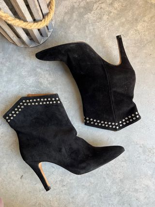 Botines Toral ante tachuelas negro T37