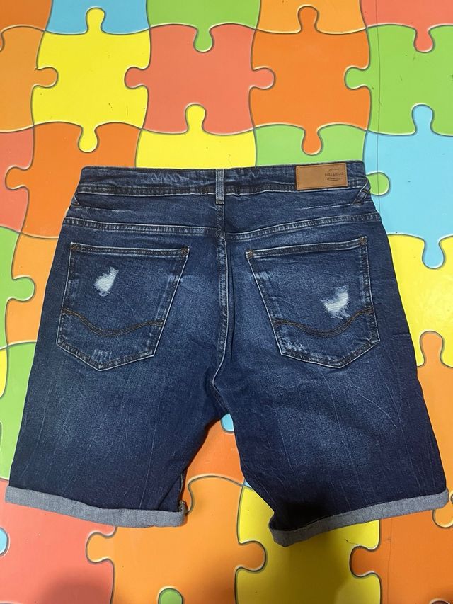 Pantalones cortos vaqueros Pull&Bear desgastados