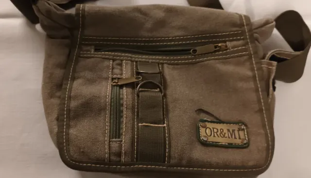 Borsa a tracolla in tela verde