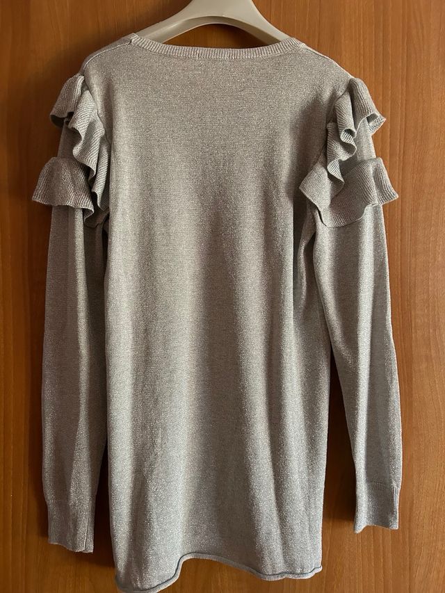Maglione Tezenis Argento L con Ruches