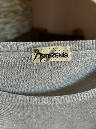 Maglione Tezenis Argento L con Ruches