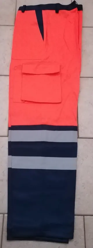 Pantaloni alta visibilità SIR arancione/blu tg 58