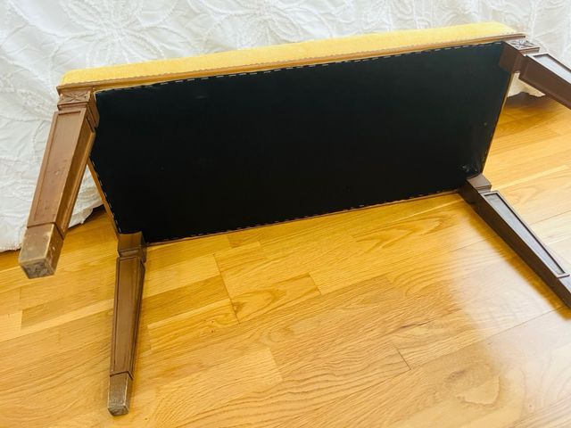 Banco cama tapizado tela y madera