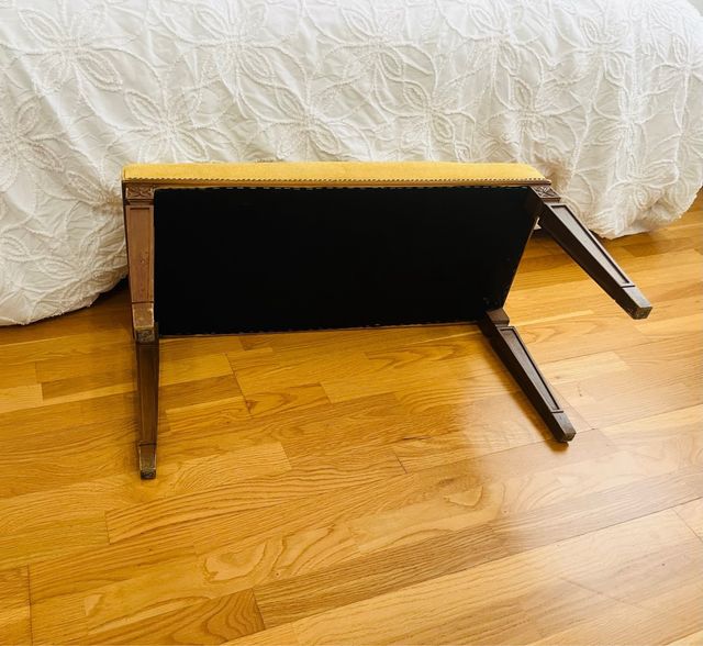 Banco cama tapizado tela y madera