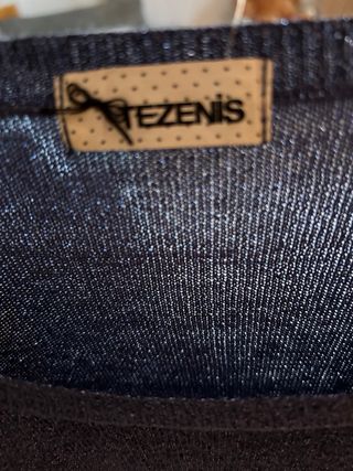 Maglione Tezenis L donna blu brillantinato. nuovo