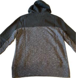Sudadera Hollister Negra y Gris Media Cremallera