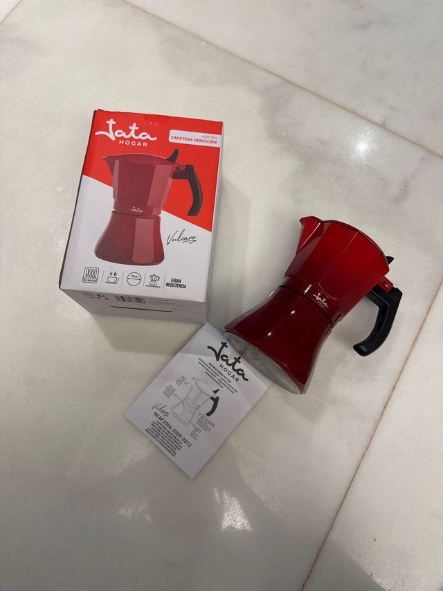 Cafetera Jata Vulcano Inducción Roja