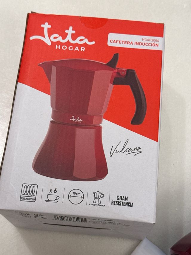 Cafetera Jata Vulcano Inducción Roja