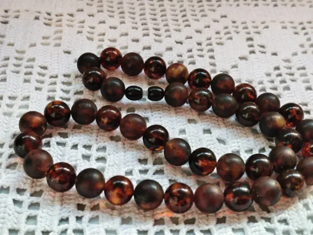 Collar de cuentas ámbar natural del Báltico 90s