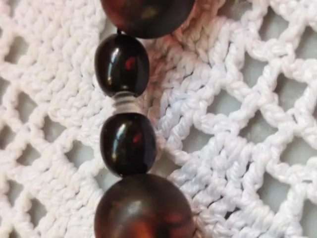 Collar de cuentas ámbar natural del Báltico 90s