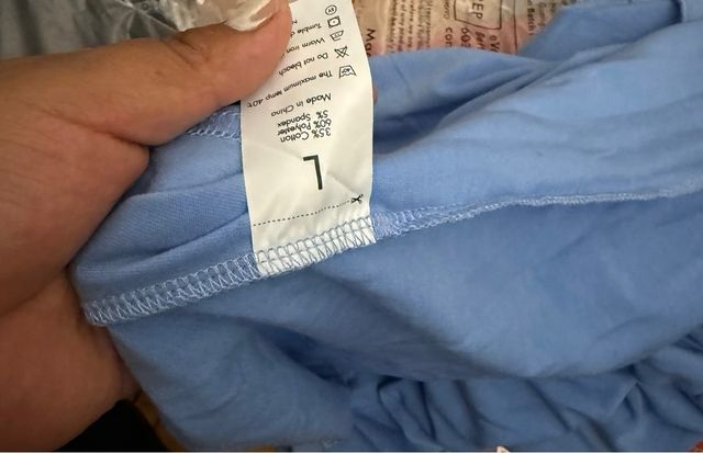 Polo azul de manga 3/4