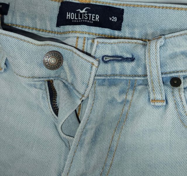 Bermudas Hollister Desgastadas Azul
