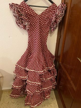 Traje de flamenca lunares talla 38