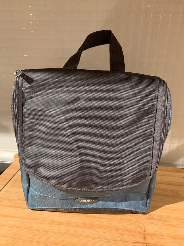 Necessaire Organizador Samsonite Azul e Cinza + brinde