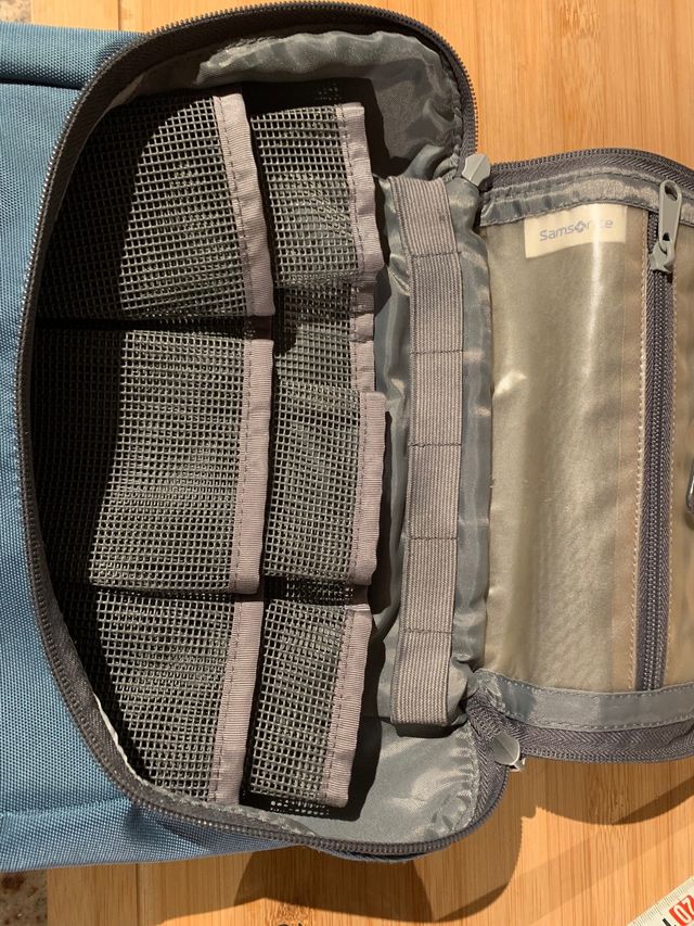 Necessaire Organizador Samsonite Azul e Cinza + brinde